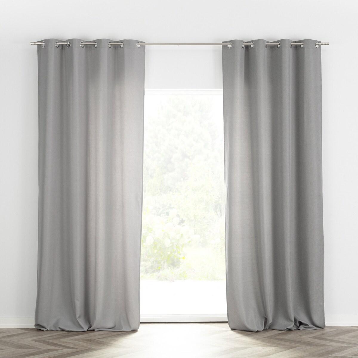 Zasłona BASIC na kółkach 140x280 cm szary 1 szt. 140x280 szary