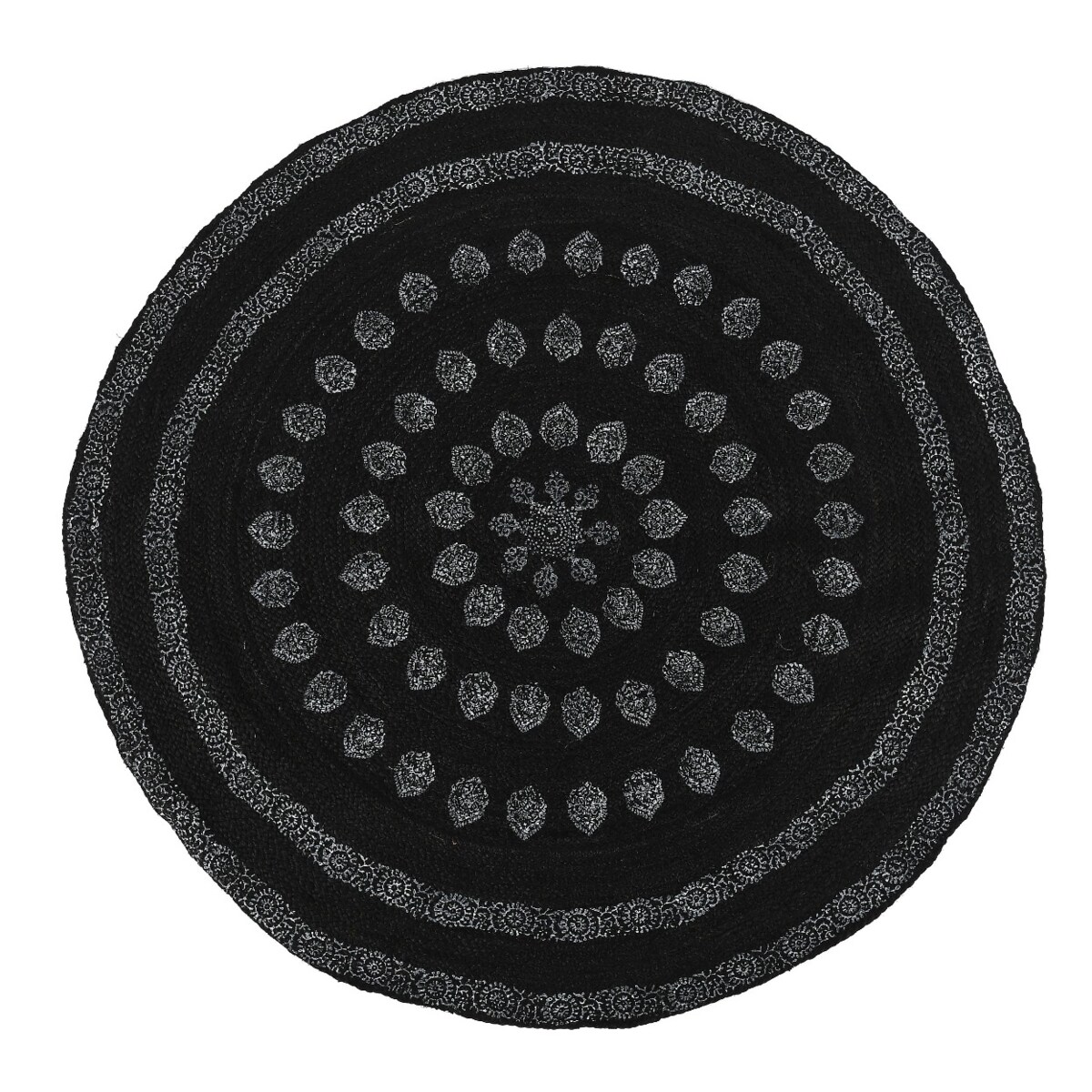 Dywan okrągły Juta Flow Black Eye 150x150 cm