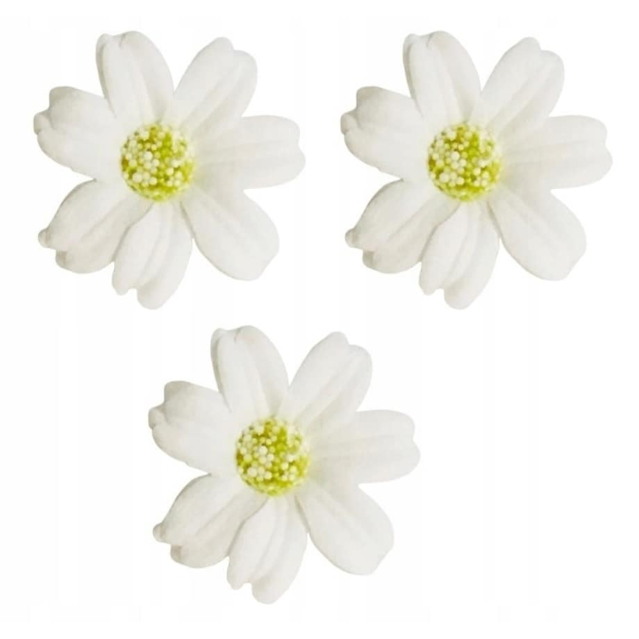 STOKROTKA BIAŁA 3x kwiaty mydlane do bukietów dekoracji boxy flower 4cm