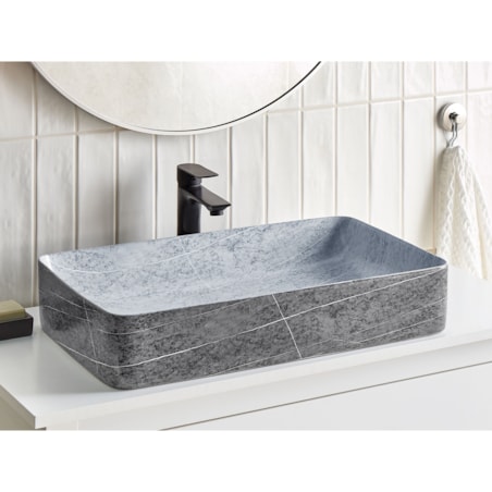 Umywalka nablatowa ARTAJ Szary efekt betonu 61 x 35 cm Ceramika