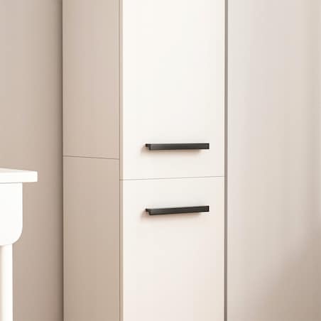 Regał szafka biała nowoczesna stojąca słupek wysoki loft 2-drzwiowy 174 cm