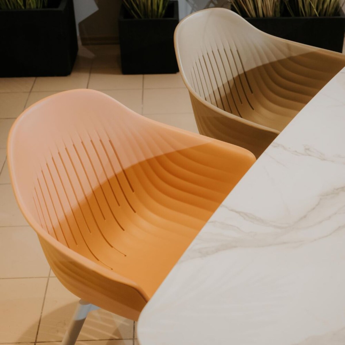 Krzesło ogrodowe pomarańczowe Ballena