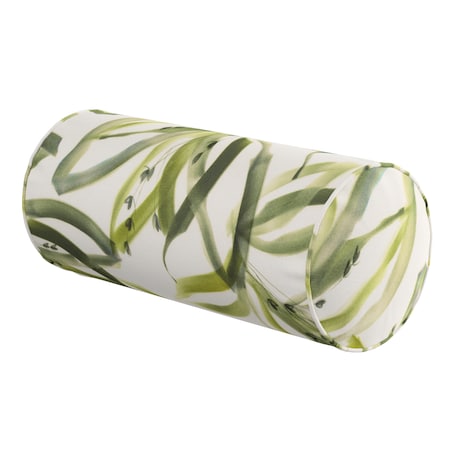 Poduszka wałek prosty, biało-zielony, Ø16 x 40 cm, Gardenia