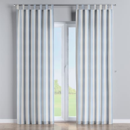 Zasłona na szelkach 1 szt. 130x245 niebieskie pasy