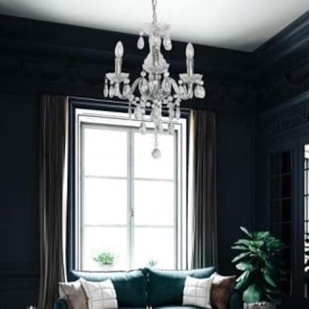 Świecznikowa lampa wisząca Whiz L.90690/3CLE zwis glamour chrom przezroczysty