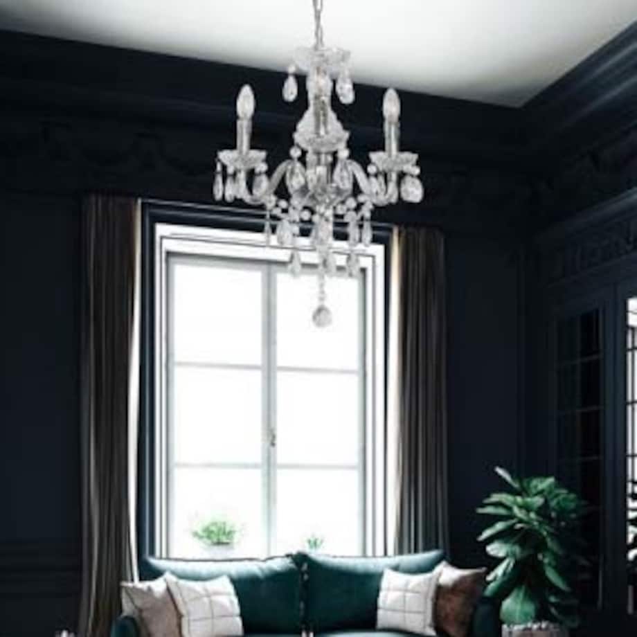 Świecznikowa lampa wisząca Whiz L.90690/3CLE zwis glamour chrom przezroczysty