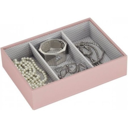 Szkatułka na biżuterię Stackers 3 komorowa classic różowa