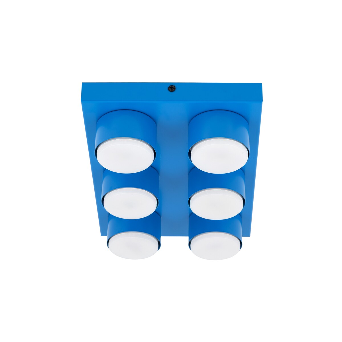 Lampa sufitowa plafon BRIX BLUE 11285 TK Lighting niebieska 6xGX53 nowoczesna loftowa do salonu kuchni sypialni