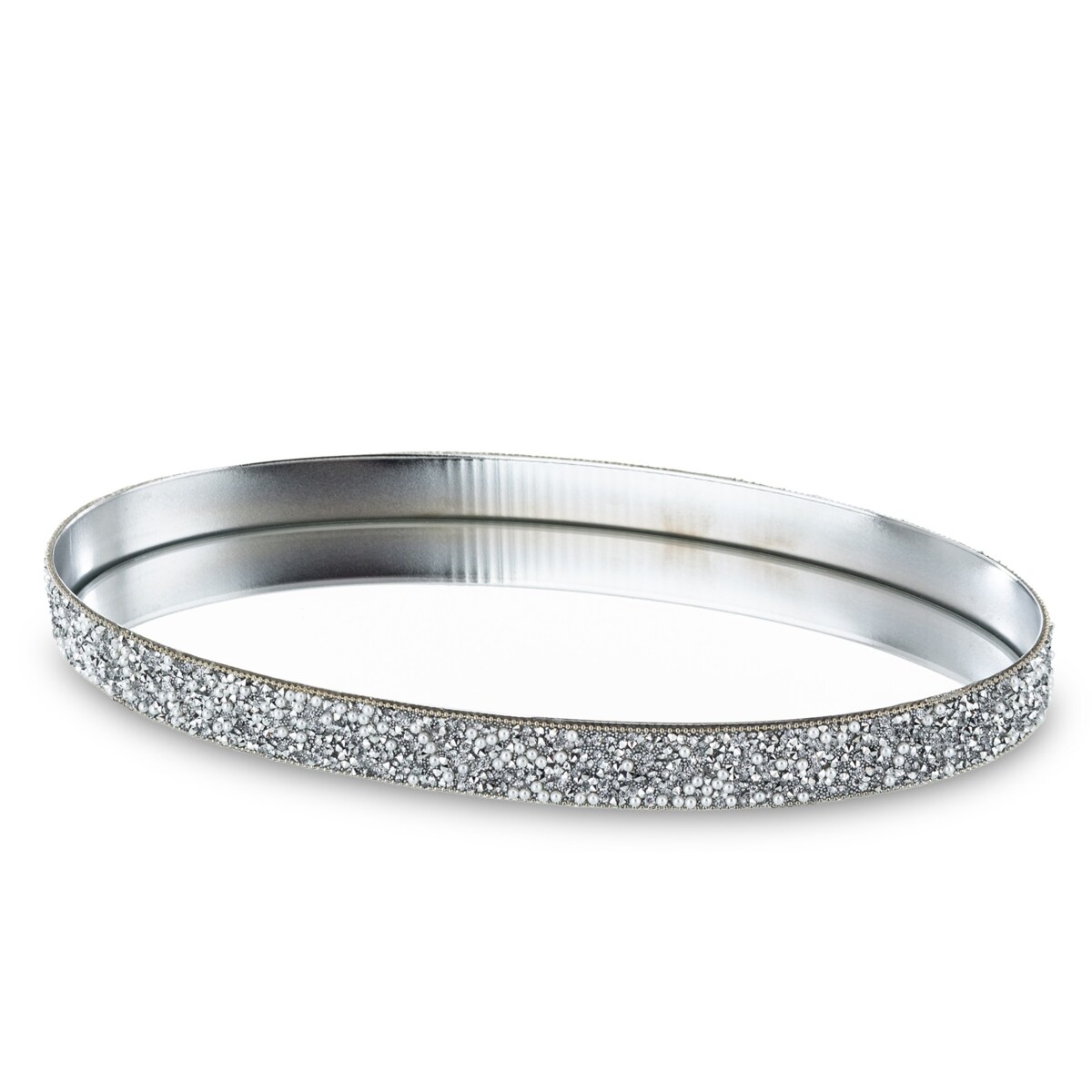 Taca dekoracyjna okrągła metalowa 23x13x2 cm VASSOIO