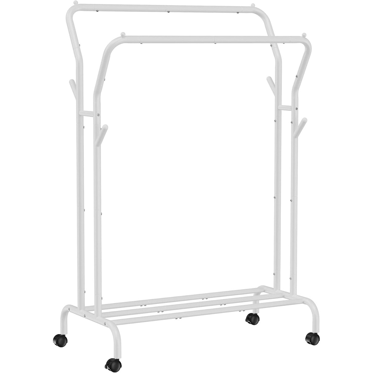 Wieszak Na Ubrania Na Kółkach 103,5X52,5X155 Cm Biały