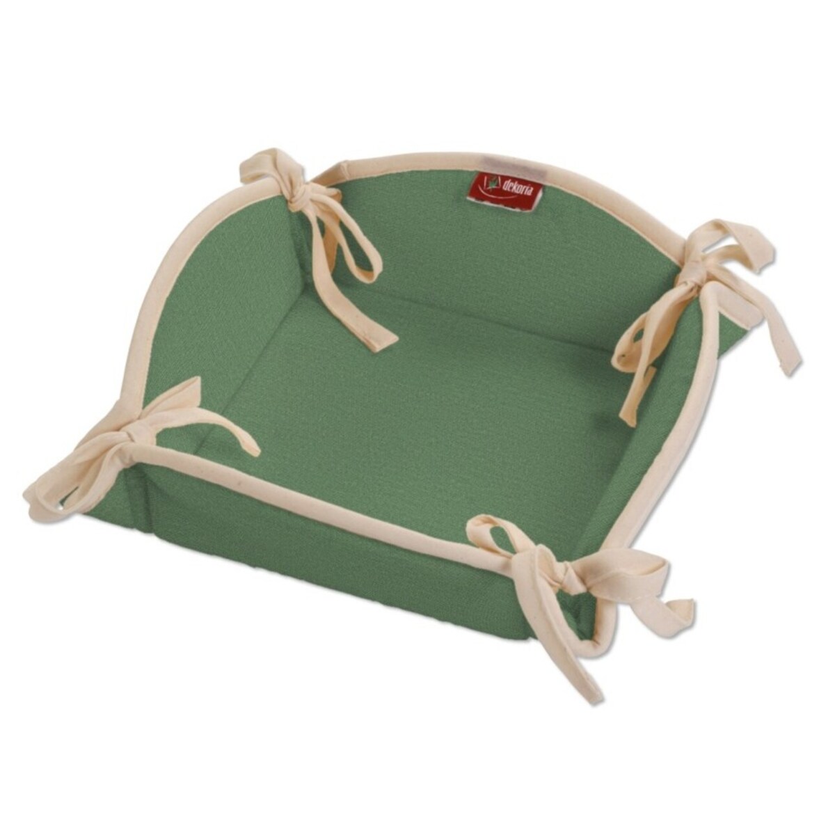 Koszyk, butelkowa zieleń, 20 x 20 cm, Loneta