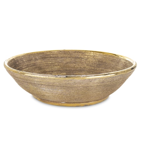 Misa dekoracyjna ceramiczna 10x37x37 cm SCUELA złota