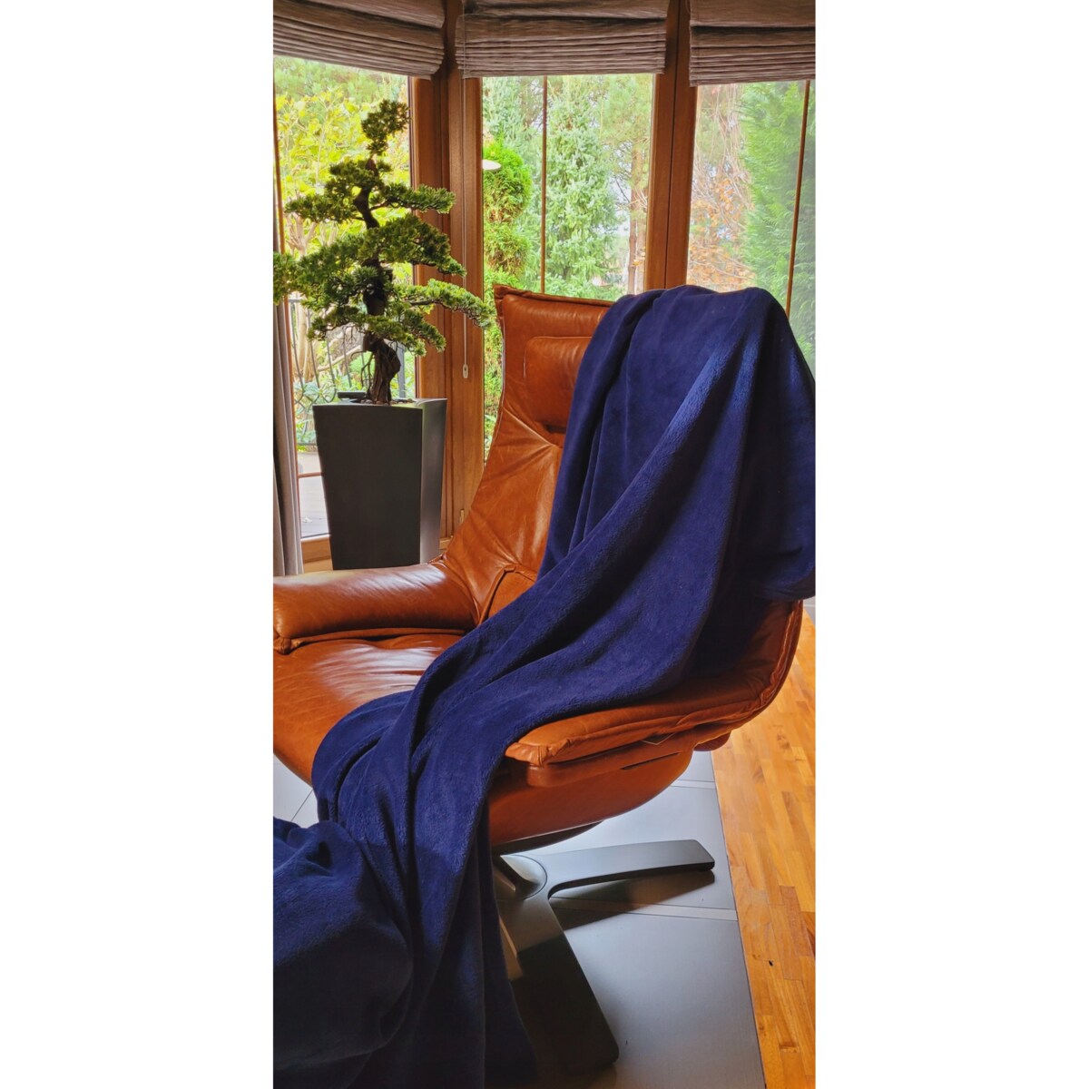 KOC POLAROWY 200x220 cm GRANATOWY