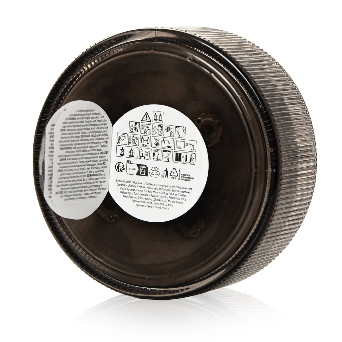 Świeca Zapachowa Świeczka Ebony Agarwood Świąteczna 13 Cm Okrągła Dekoracja Szklana