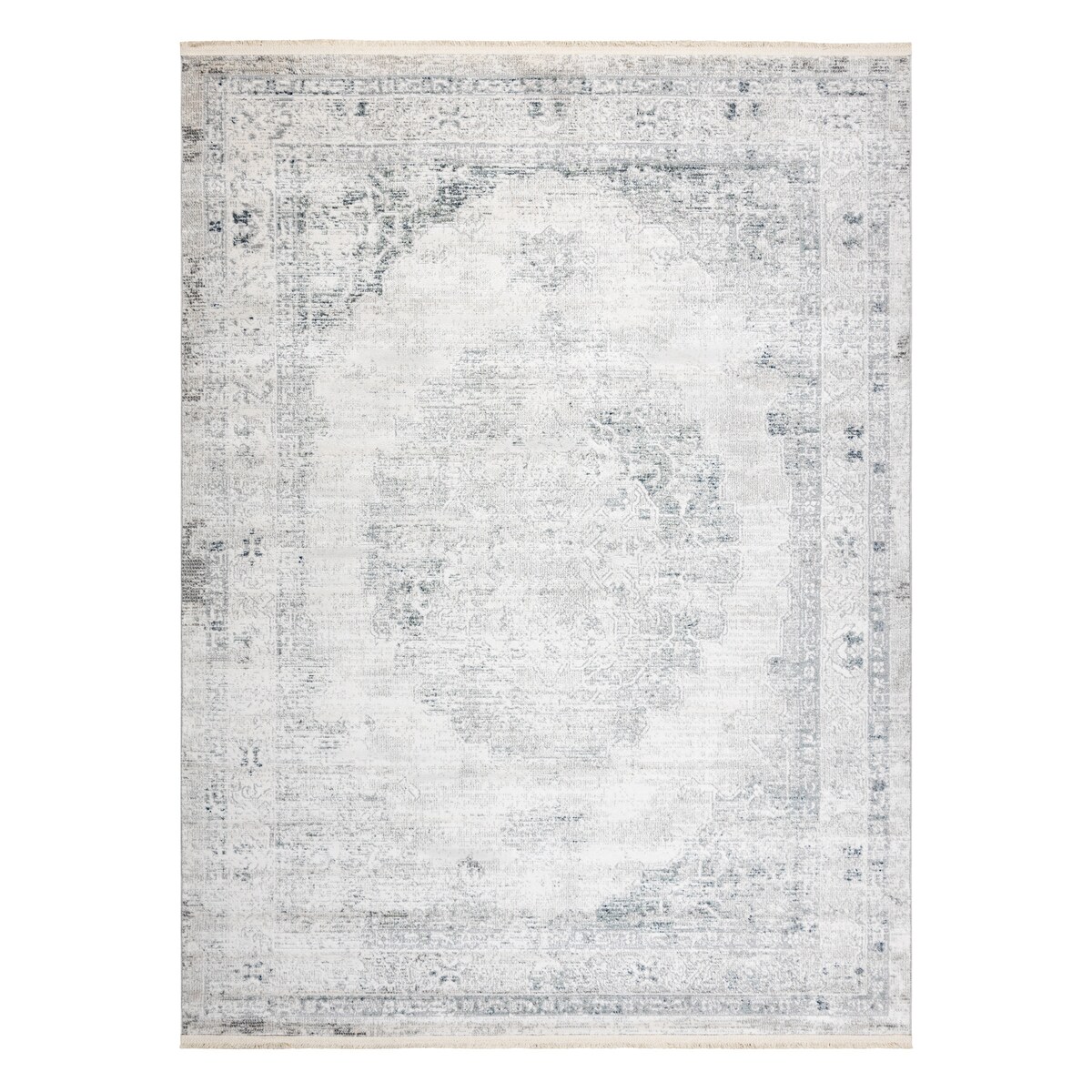 Dywan DISTIN 0201A biały / niebieski / 80x150 cm