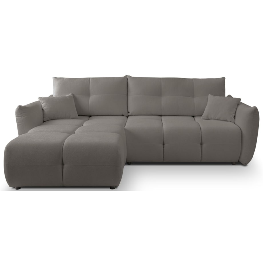 Narożnik z funkcją spania do salonu BOSE, lewostronny, szary