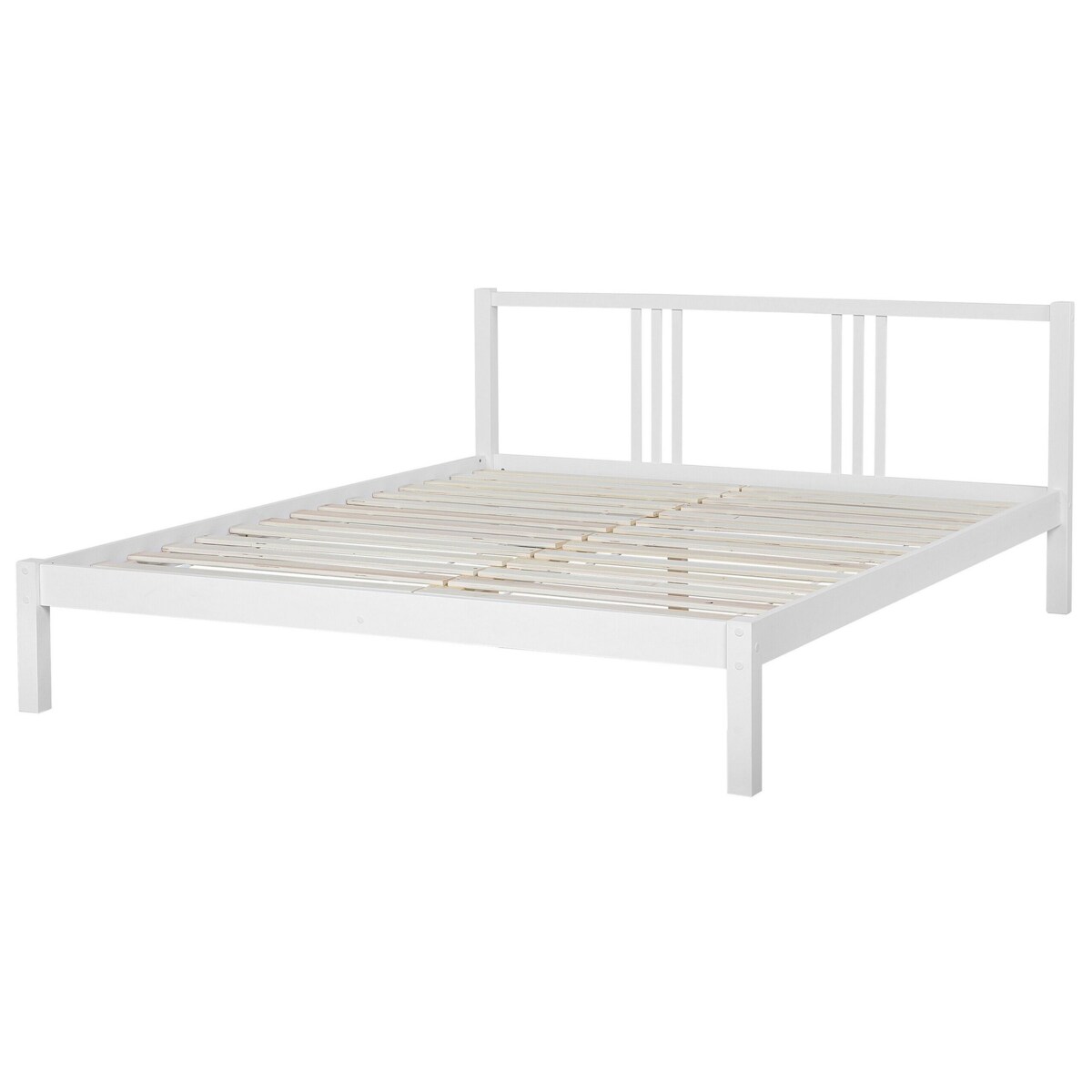 Łóżko drewniane 180 x 200 cm białe VANNES