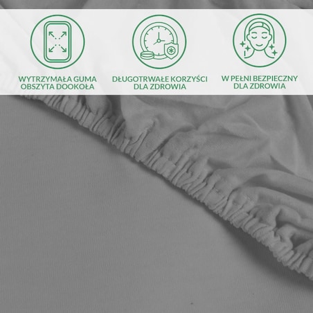 Prześcieradło ochronne wodoodporne z gumką 2w1, rozmiar 90x200 SMARTCEL kolor szary
