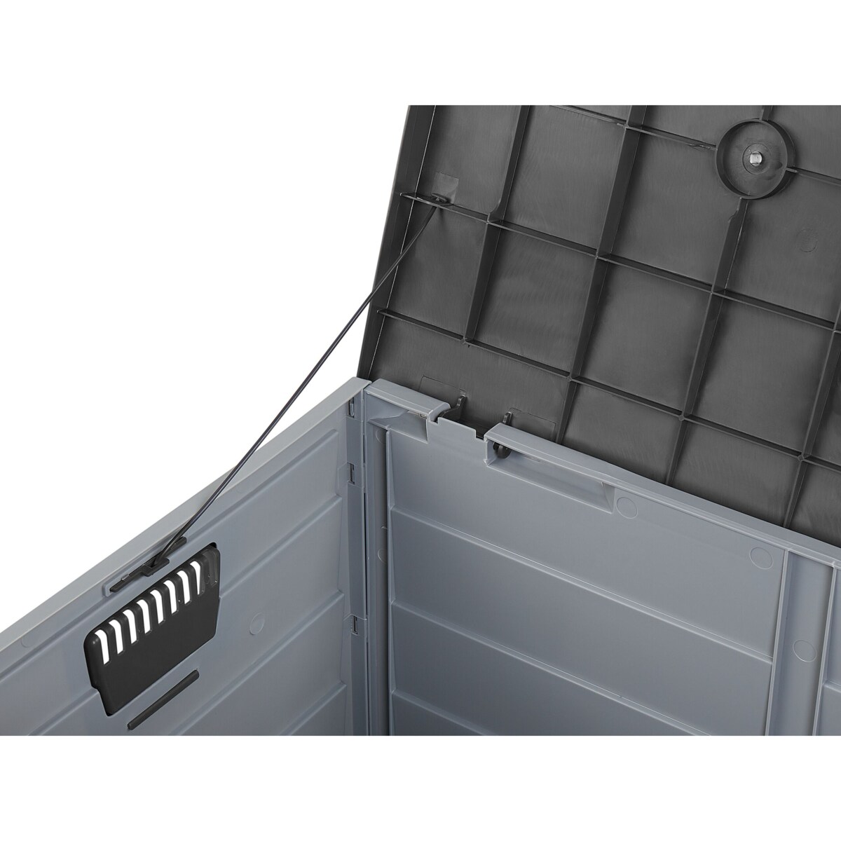 Skrzynia ogrodowa 112 x 50 cm szaro-czarna LOCARNO