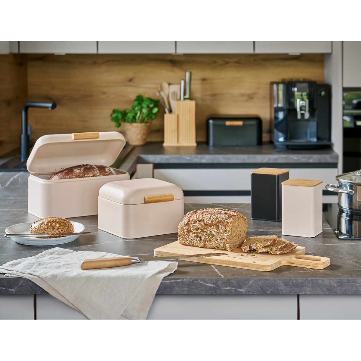 Chlebak metalowy ZELLER, 20 x 20 x 13 cm