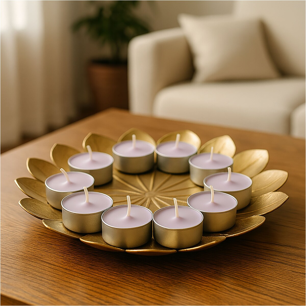 Świeczki Zapachowe Parafinowe Tealight Małe Podgrzewacze Zestaw 10 Szt. Exotic Wood