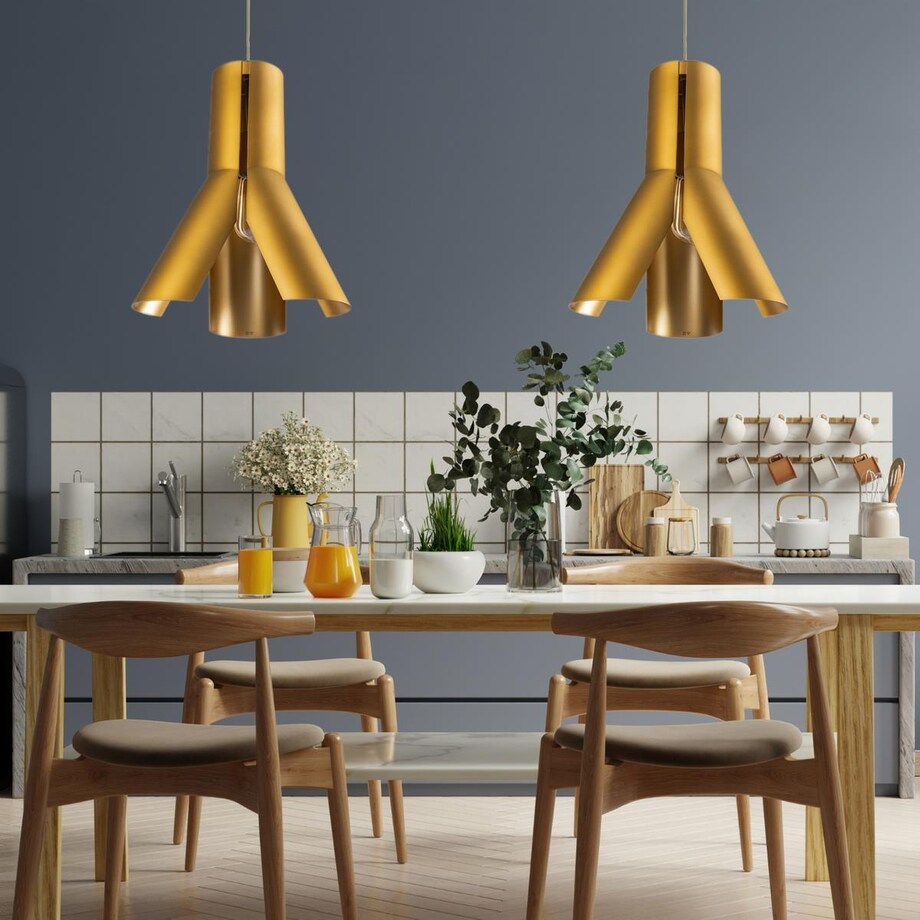 Złota Lampa wisząca Origami Design No.1