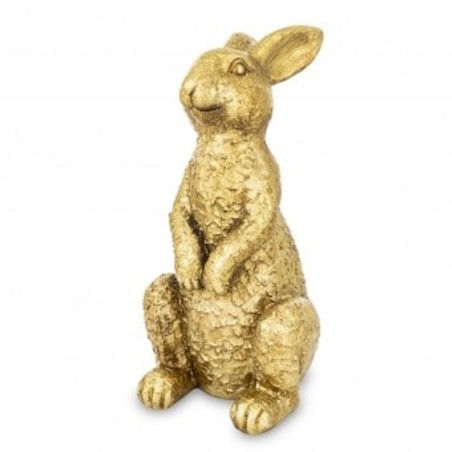 Dekoracja - figurka królika 44x20x23 cm złota CONILI