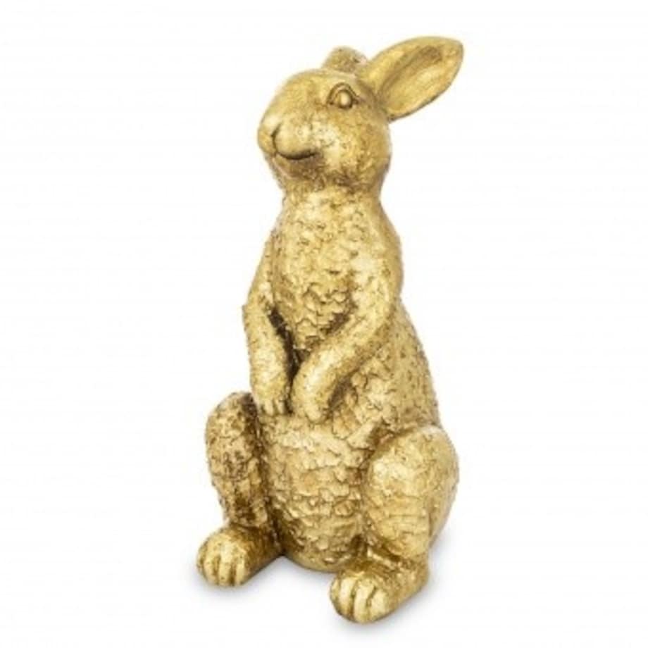 Dekoracja - figurka królika 44x20x23 cm złota CONILI