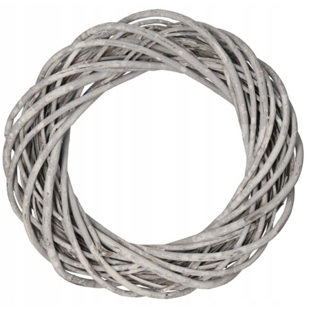 Wianek Wiklinowy Szary 25Cm Wiklina Gruby