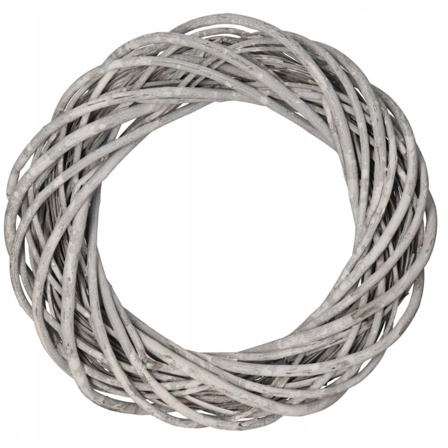 Wianek Wiklinowy Szary 25Cm Wiklina Gruby