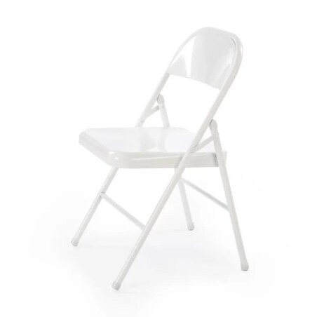 Krzesło metalowe K565 białe składane