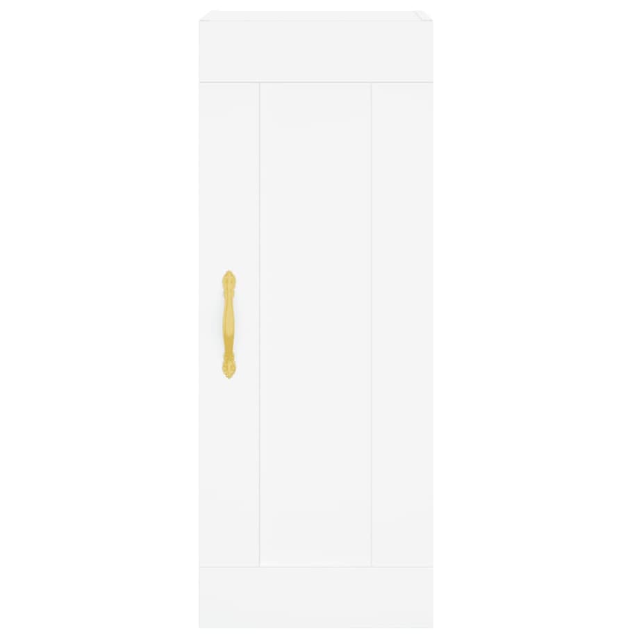 vidaXL Wysoka szafka, biała, 34,5x34x180 cm, materiał drewnopochodny