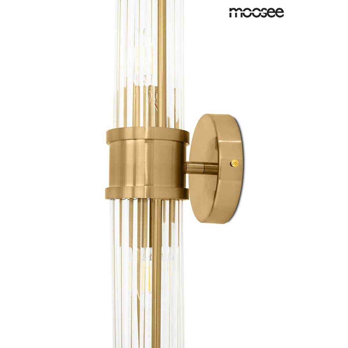 Kryształowa lampa ścienna Pilar Twin MSE010400193 złota