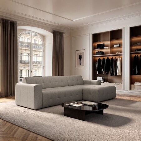 Sofa narożna prawa Tuil XL, camelowa