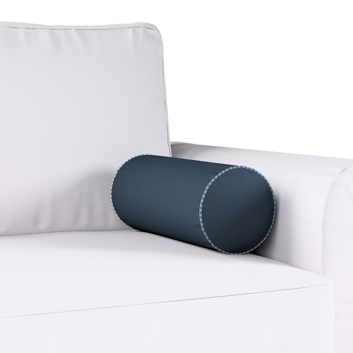 Poduszka wałek prosty, granatowy, Ø16 x 40 cm, Quadro