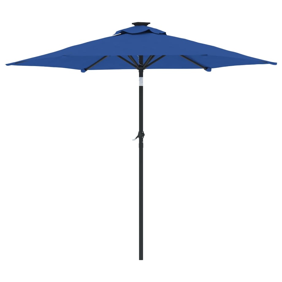 vidaXL Parasol ogrodowy na stalowym słupku, lazurowy, 225x225x212 cm