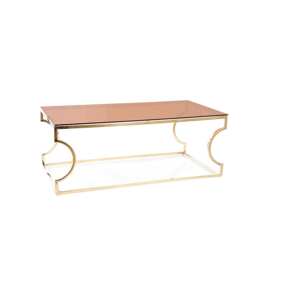 Ława KENZO A 120x60 bursztynowa/złota