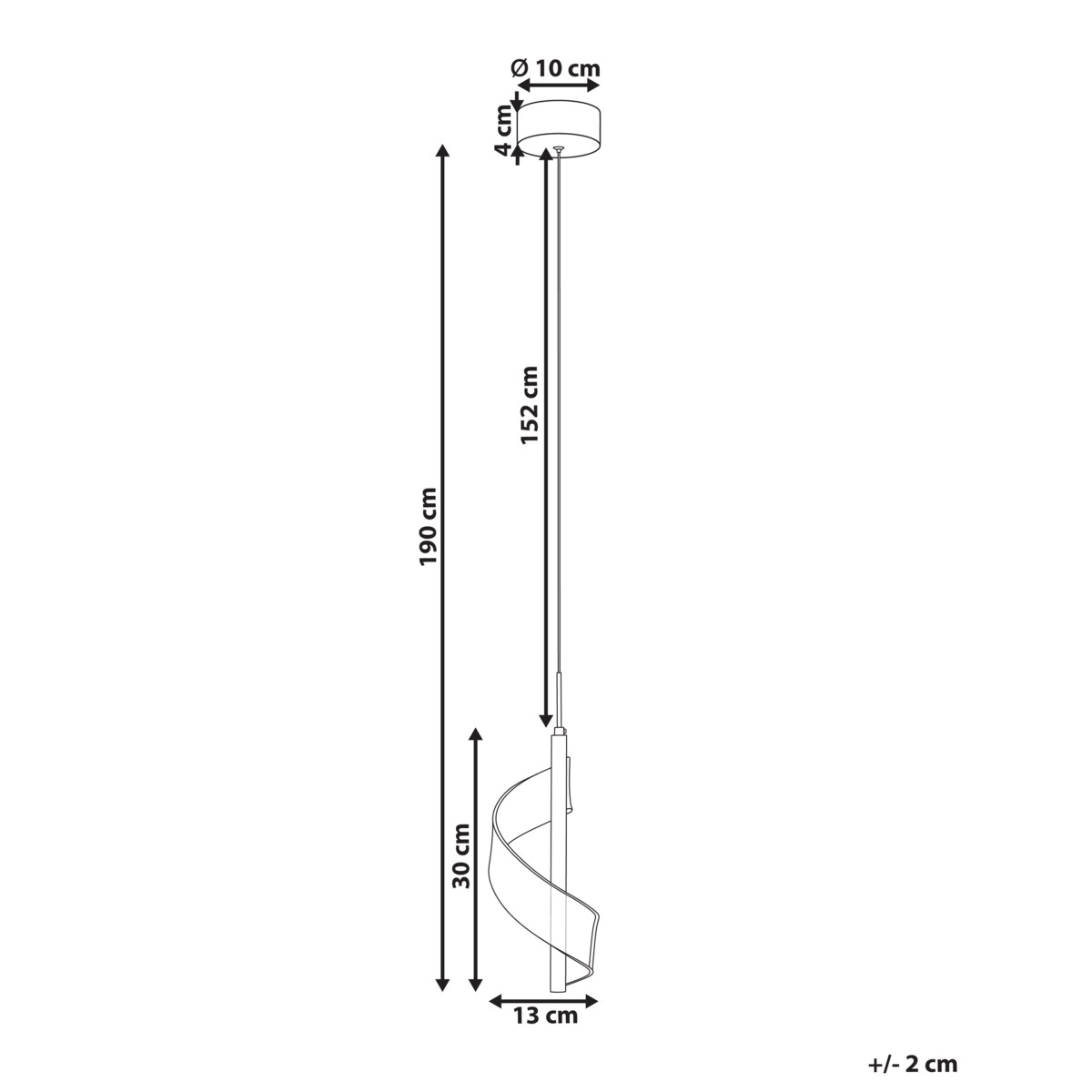 Lampa wisząca LED SARELA Metal Czarny