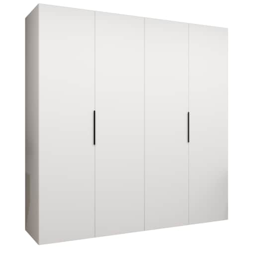 Szafa uchylna otwierana MARBELLA 1 200 wys. 202 cm Biały + u. Czarny