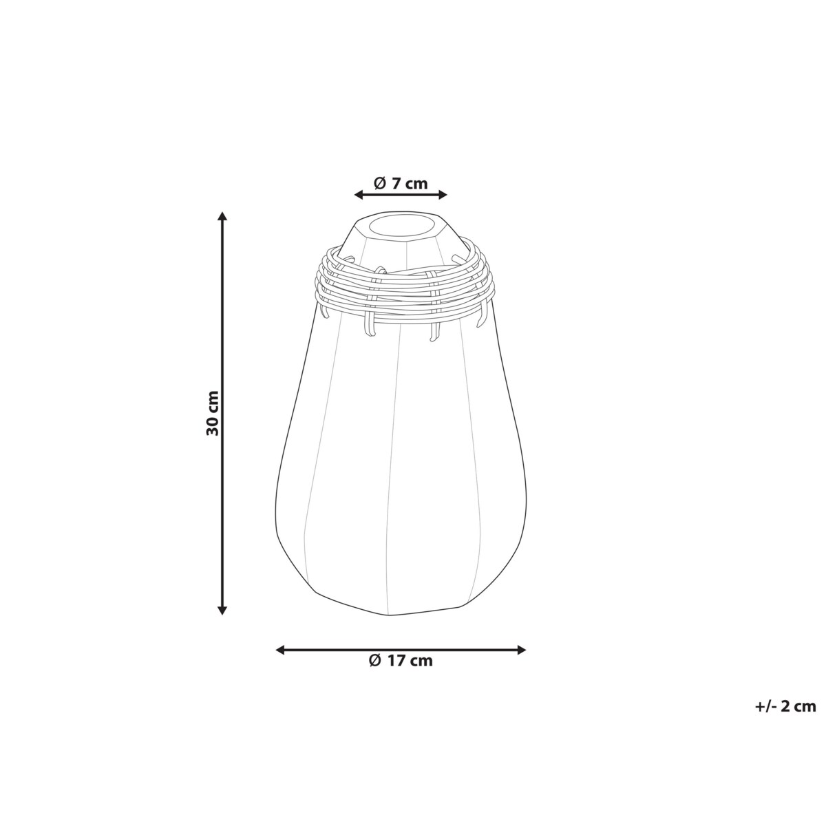 Wazon dekoracyjny z terakoty 30 cm biały KAMPAR
