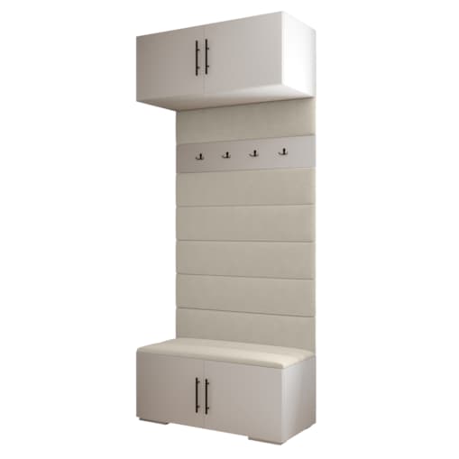 Garderoba do przedpokoju INOVA 3 biały+czarny+manila02