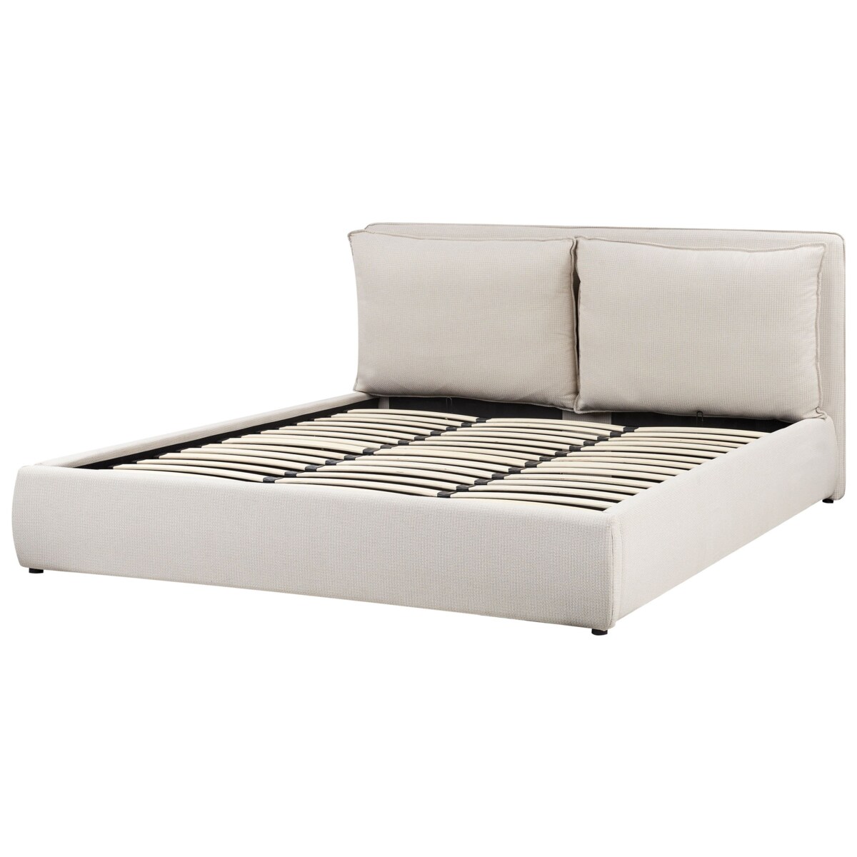 Łóżko z pojemnikiem BAJONNA 180 x 200 cm Beżowy