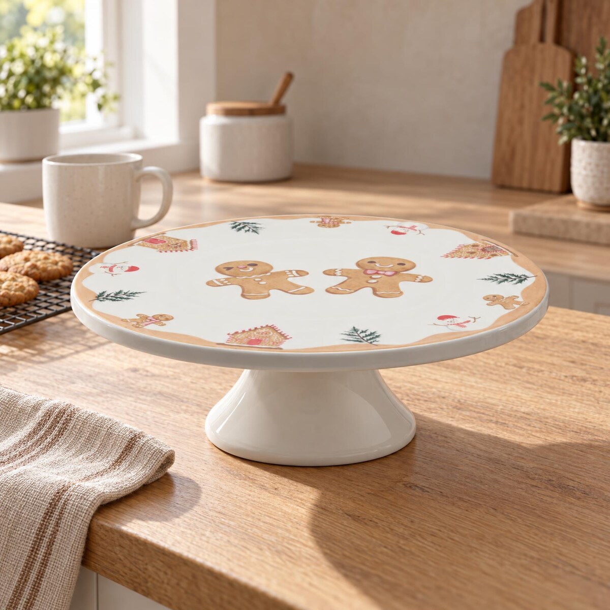 Patera na nóżce porcelanowa, Ø 28 x 9 cm