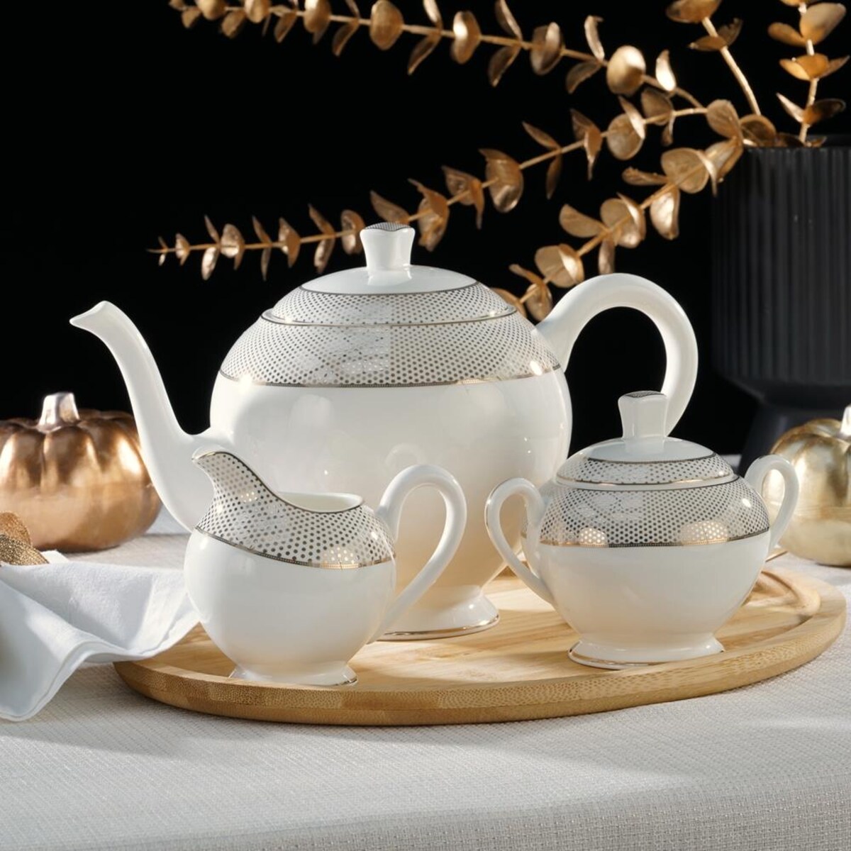 VILLA ITALIA Serwis kawowy na 12 osób porcelanowy MARILYN