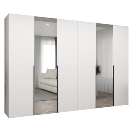 Szafa uchylna otwierana ALICANTE 2 300 wys. 202 cm Biały + u. Czarny