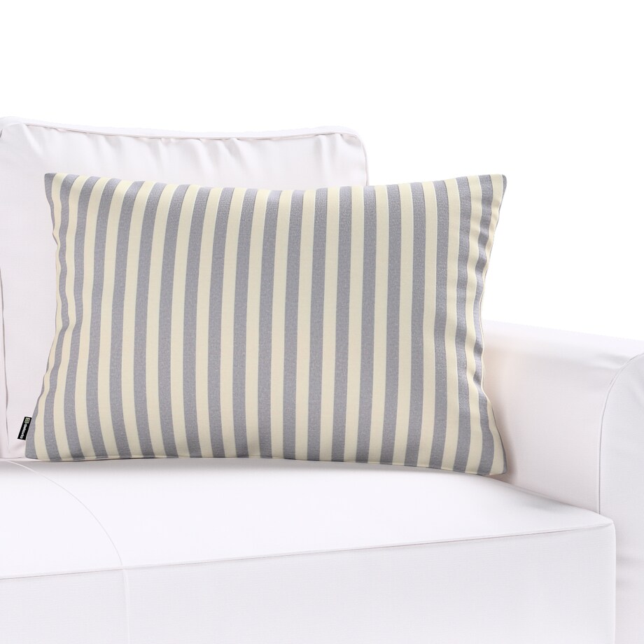 Poszewka Kinga na poduszkę prostokątną 47x28 granatowo-białe pasy (1,5cm)