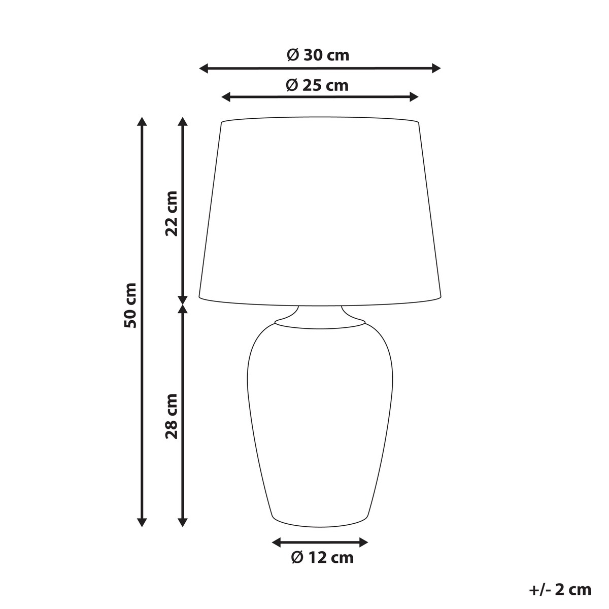 Lampa stołowa JINNY Ceramika Biały