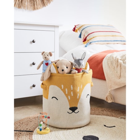 Kosz bawełniany lisek beżowo-pomarańczowy HARRORI