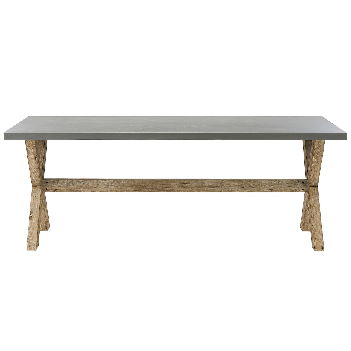 Stół ogrodowy betonowy 200 x 100 cm szary OLBIA