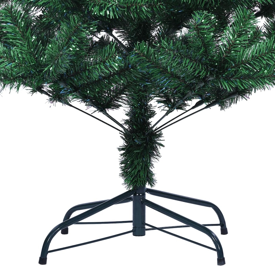 vidaXL Sztuczna choinka z opalizującymi końcówkami, zielona, 150 cm